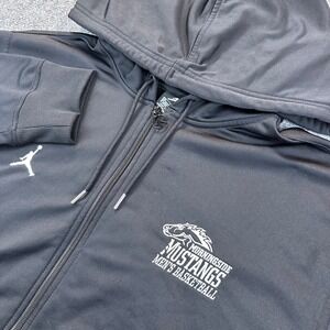 Jordan Morningside Mustangs Mens Basketball Full Zip Hoodie Black XXL